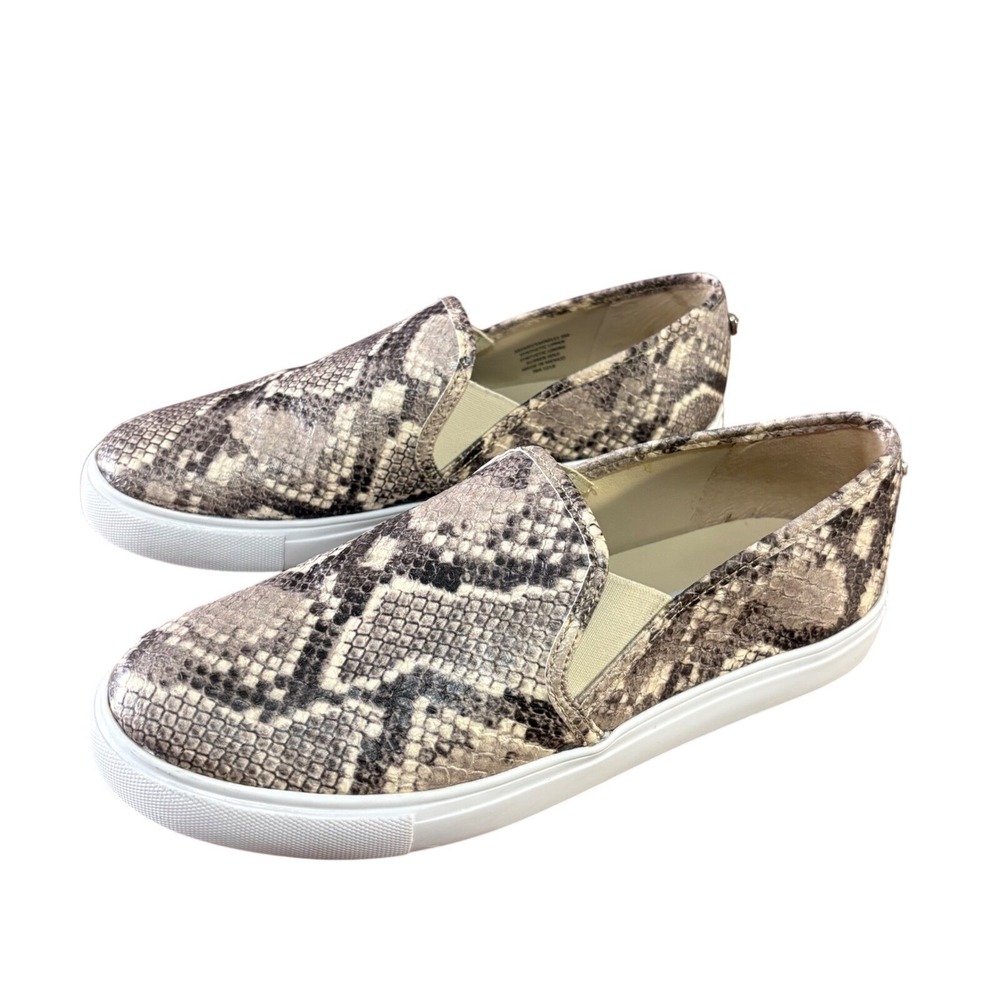 Steve Madden Safary Slip On Sneakers Womens 8M Snakeskin Print SAFA01S1 Flats
